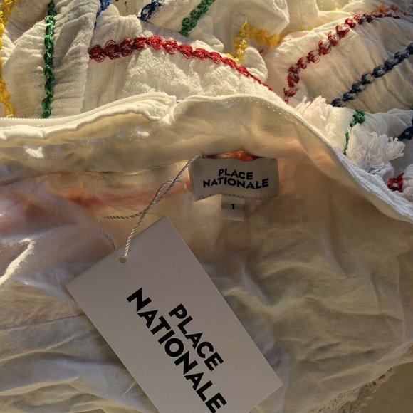 Place Nationale Tende Wing Sleeve Mini Dress S - Picture 9 of 9